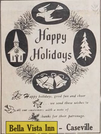 Bella Vista Inn - Dec 1965 Christmas Ad